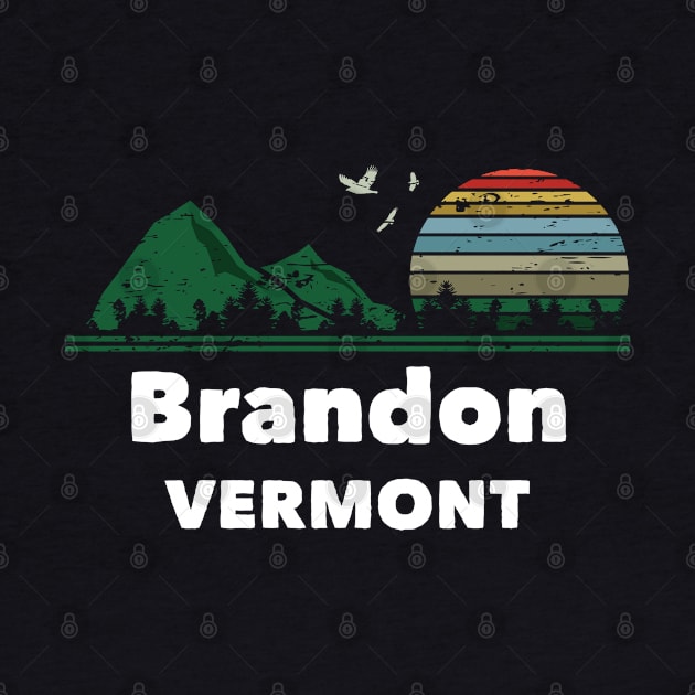 Mountain Sunset Flying Birds Outdoor Brandon Vermont by greenrepublicmerch